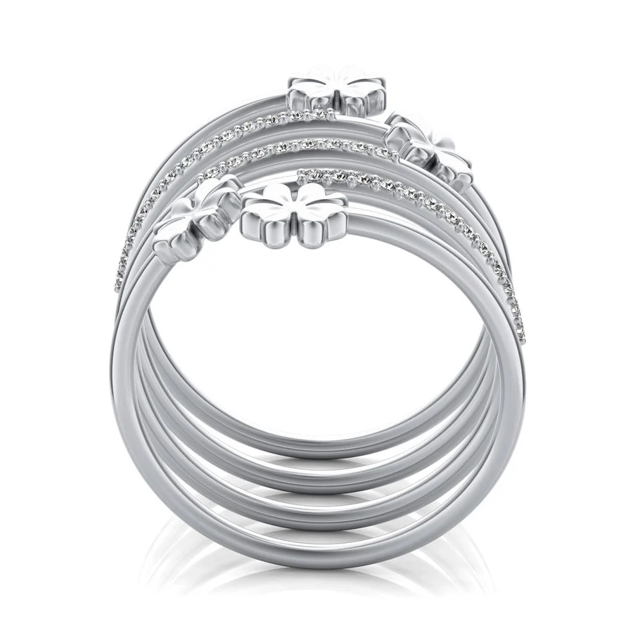 Floral Fashion Ring - Image 2