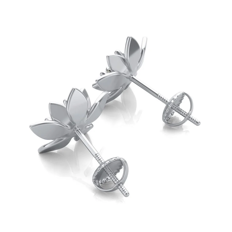 Flower Stud Earrings - Image 2