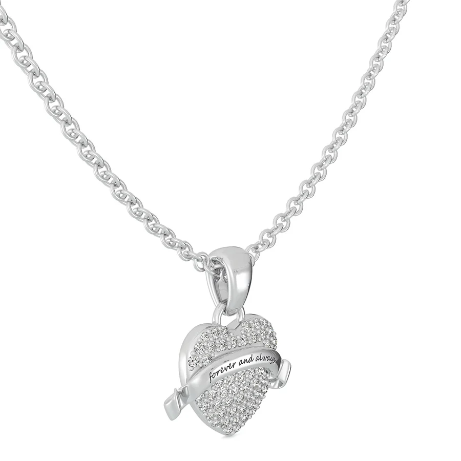 "Forever And Always" Cluster Heart Pendant - Image 2