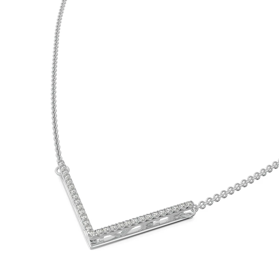 "FOREVER" Chevron Bar Pendant - Image 2