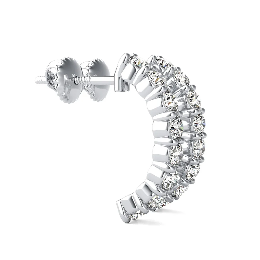 Half Hoop Earrings - Image 2