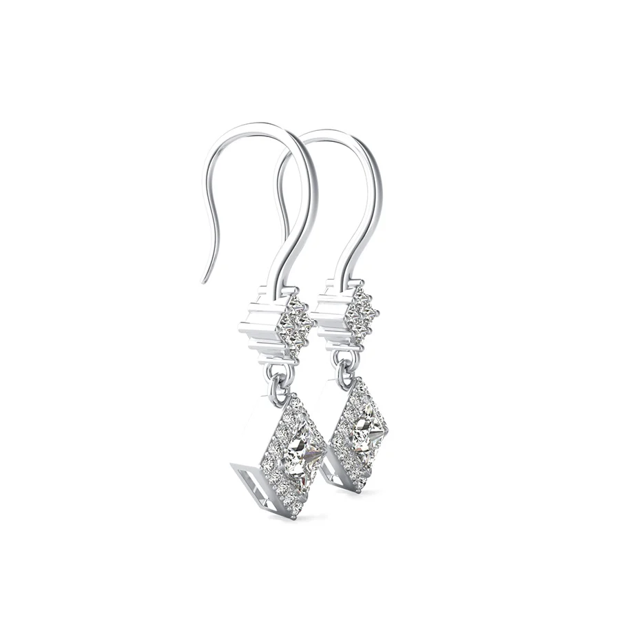 Halo Earrings With Cluster - Image 2