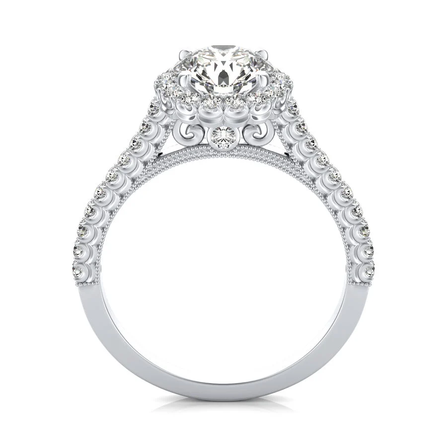 Halo Engagement Ring - Image 2