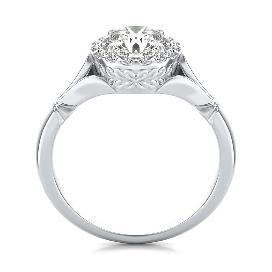 Halo Engagement Ring - Image 2