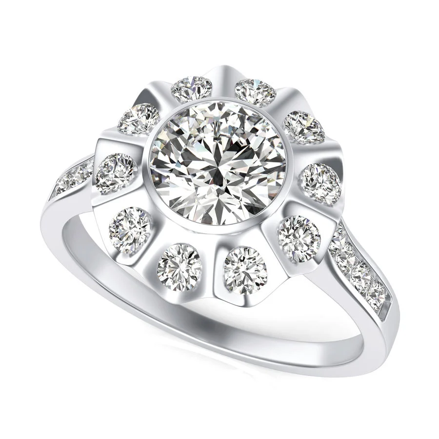 Halo Engagement Ring