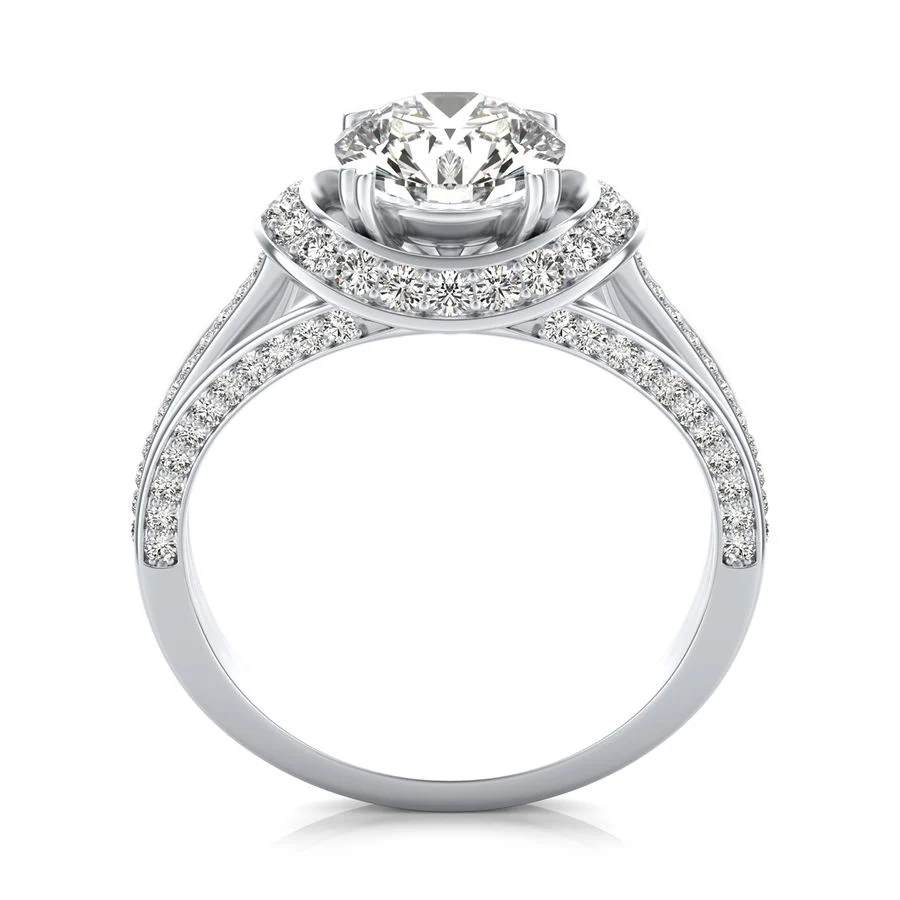 Halo Engagement Ring - Image 2