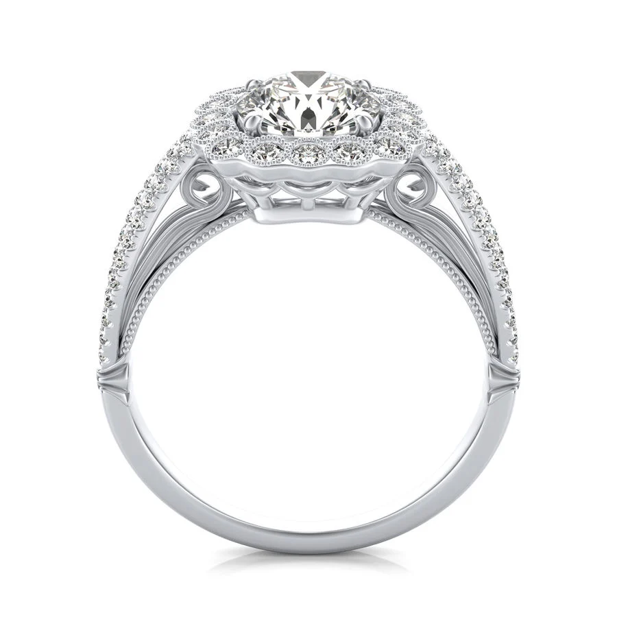 Halo Engagement Ring - Image 2