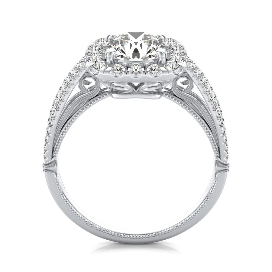 Halo Engagement Ring - Image 2