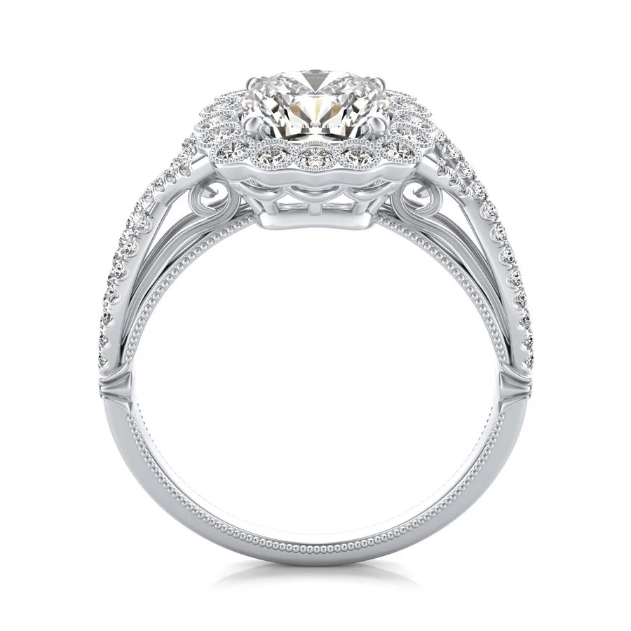 Halo Engagement Ring - Image 2