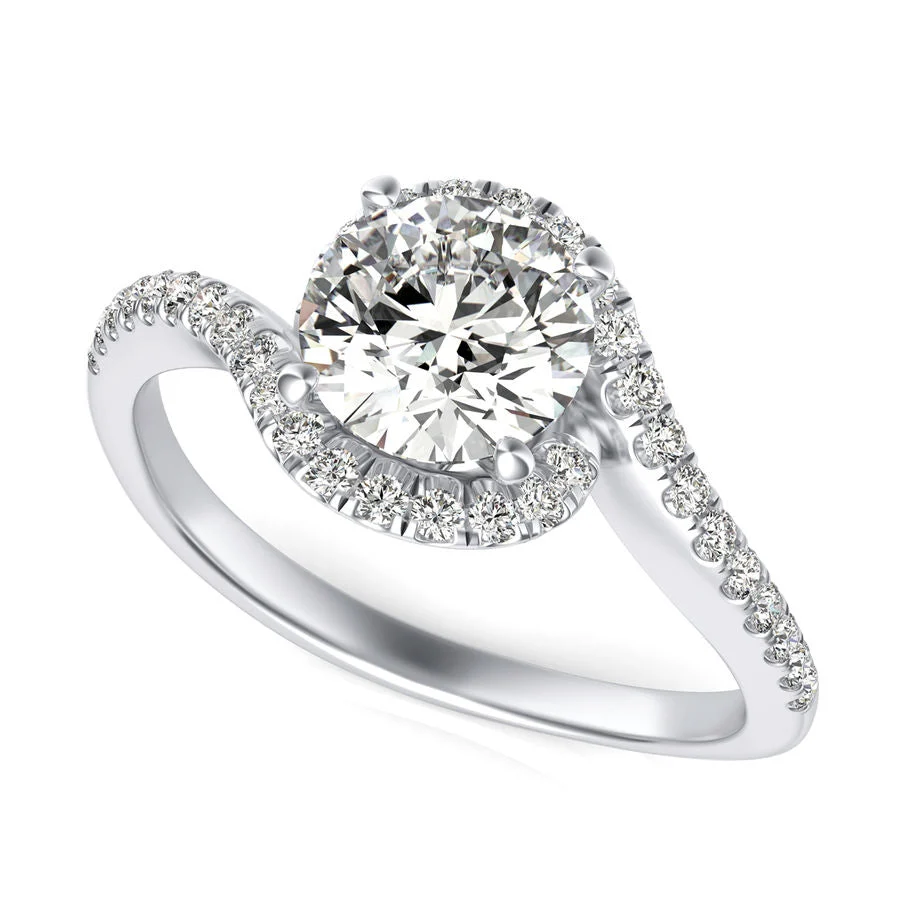 Halo Engagement Ring - Custom Builder - SKU 108100
