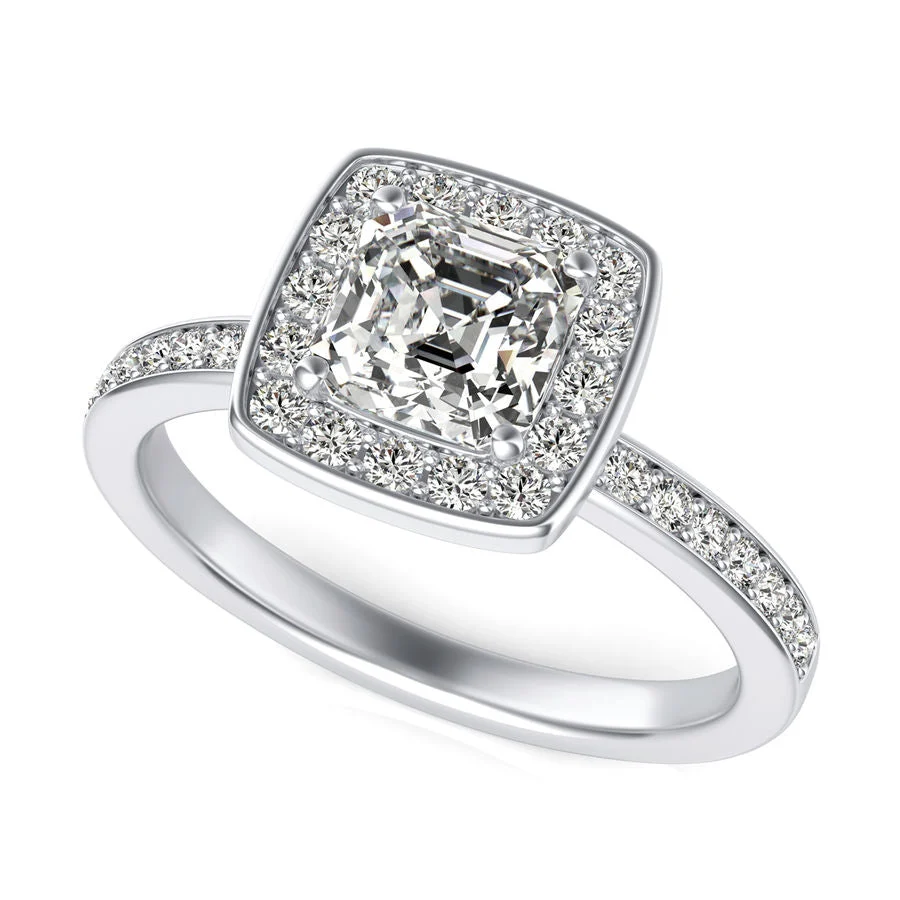 Halo Engagement Ring - Custom Builder - SKU 108700