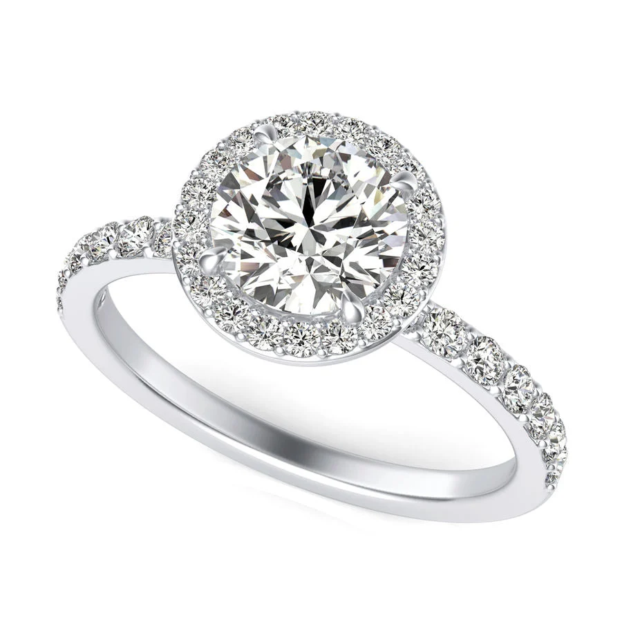 Halo Engagement Ring - Custom Builder - SKU 228300