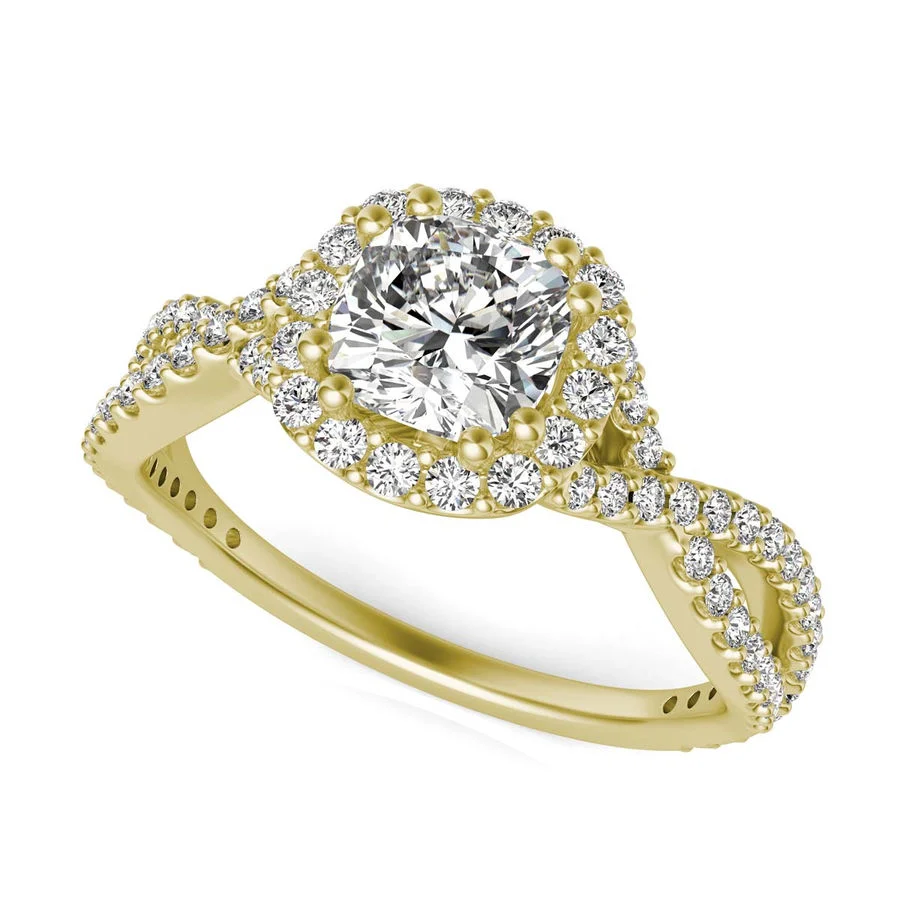 Halo Engagement Ring - Custom Builder - SKU 294300