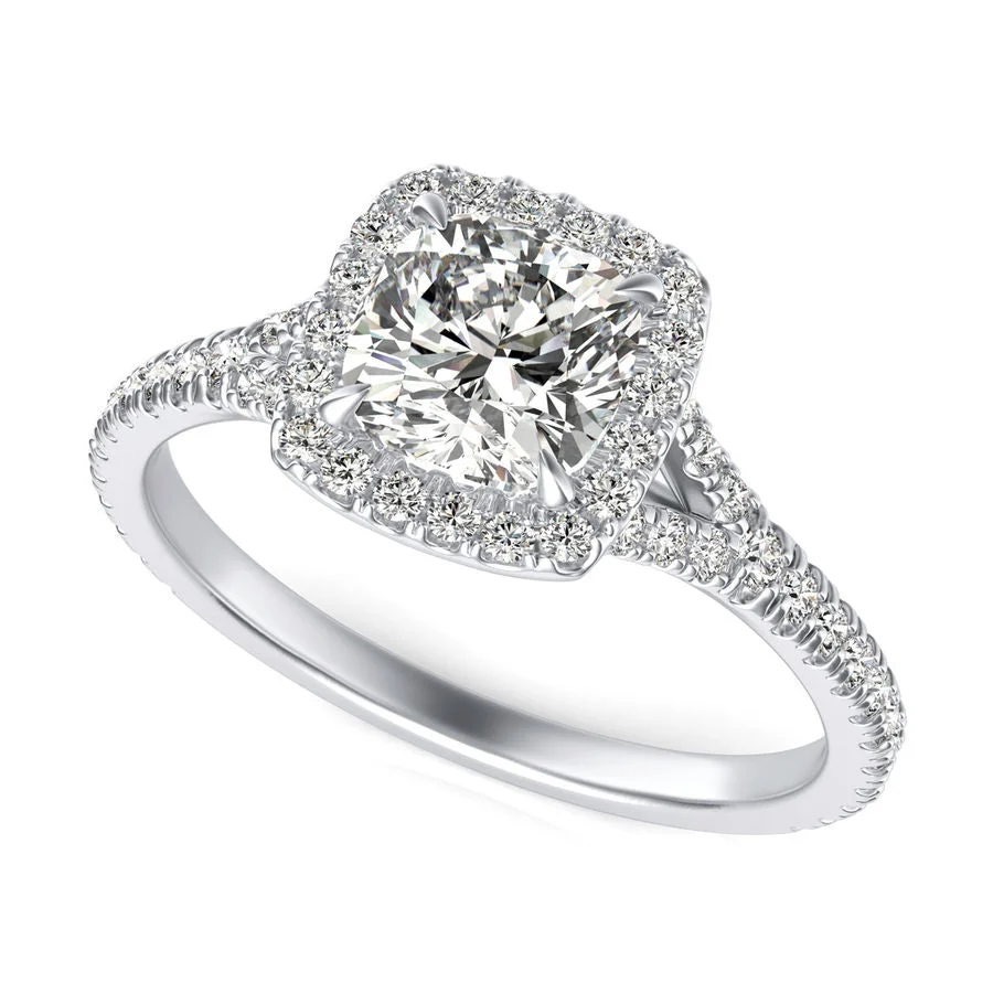 Halo Engagement Ring - Custom Builder - SKU 383400