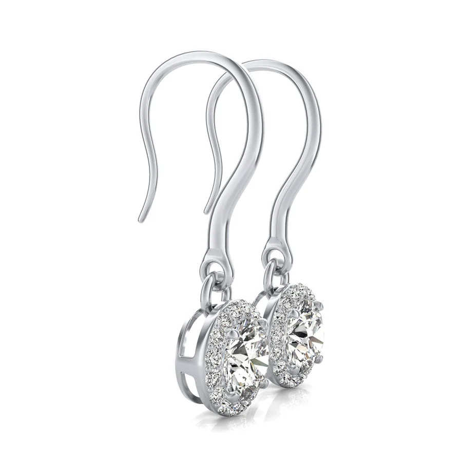Halo Lever Back Earrings - Image 2