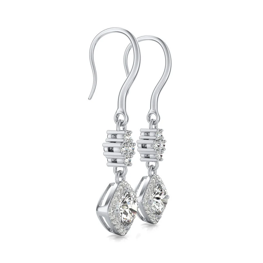 Halo Lever Back Earrings - Image 2