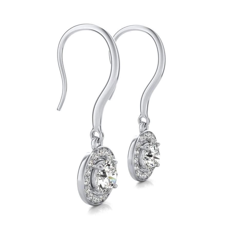Halo Lever Back Earrings - Image 2