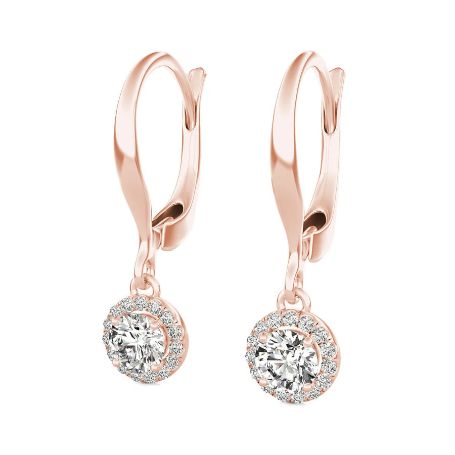 Halo Lever Back Earrings - Custom Builder - SKU 222100