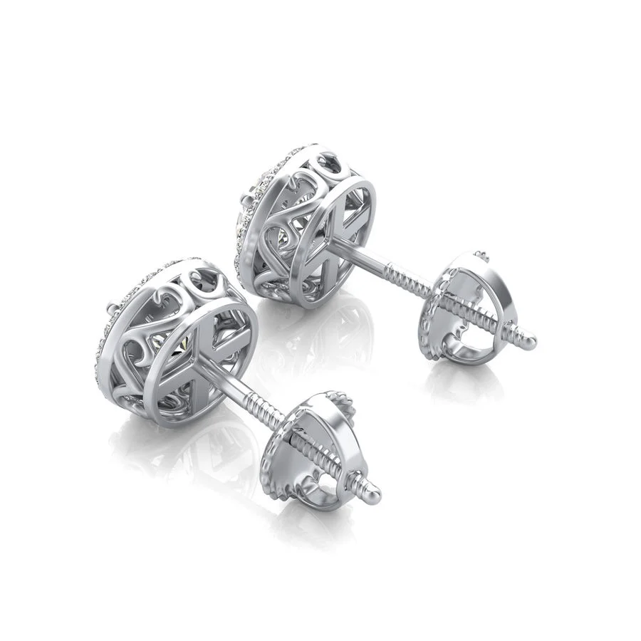 Halo Stud Earrings - Image 2