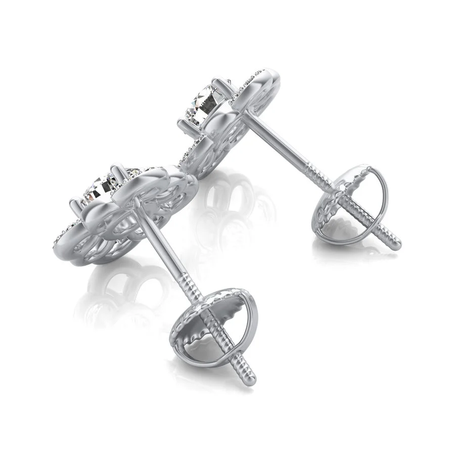 Halo Stud Earrings - Image 2