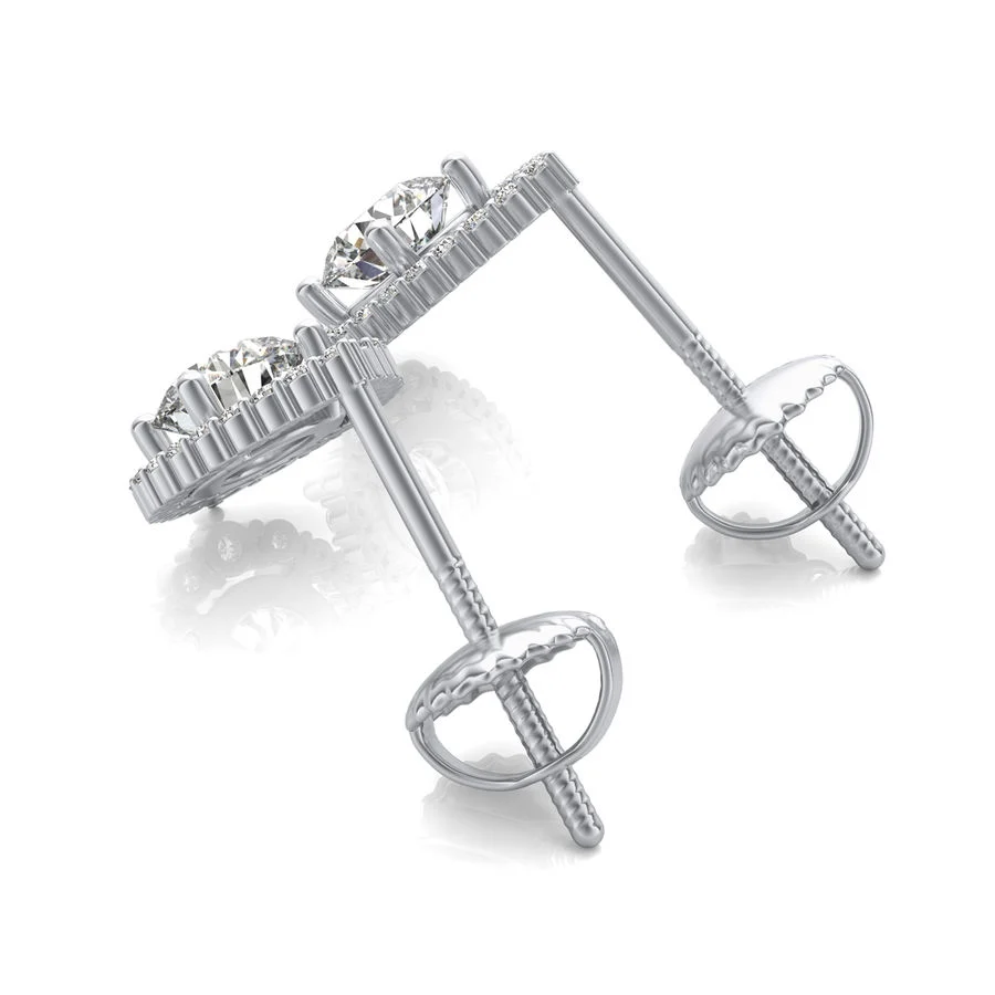 Halo Stud Earrings - Image 2