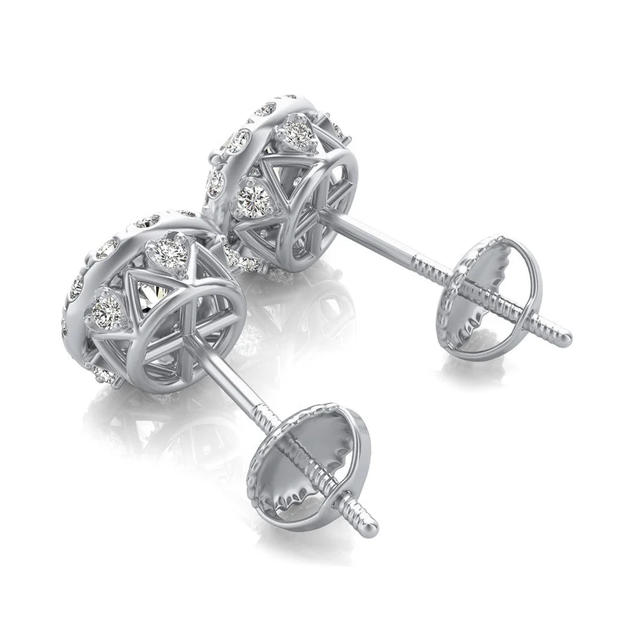 Halo Stud Earrings - Image 2