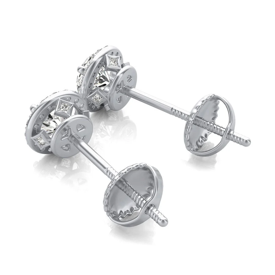 Halo Stud Earrings - Image 2