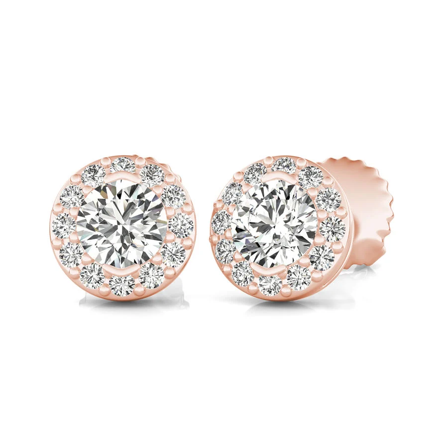 Halo Stud Earrings - Custom Builder - SKU 204200