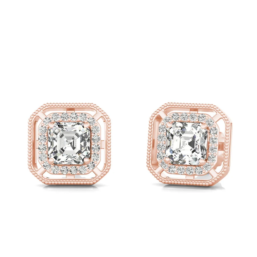 Halo Stud Earrings - Custom Builder - SKU 220100