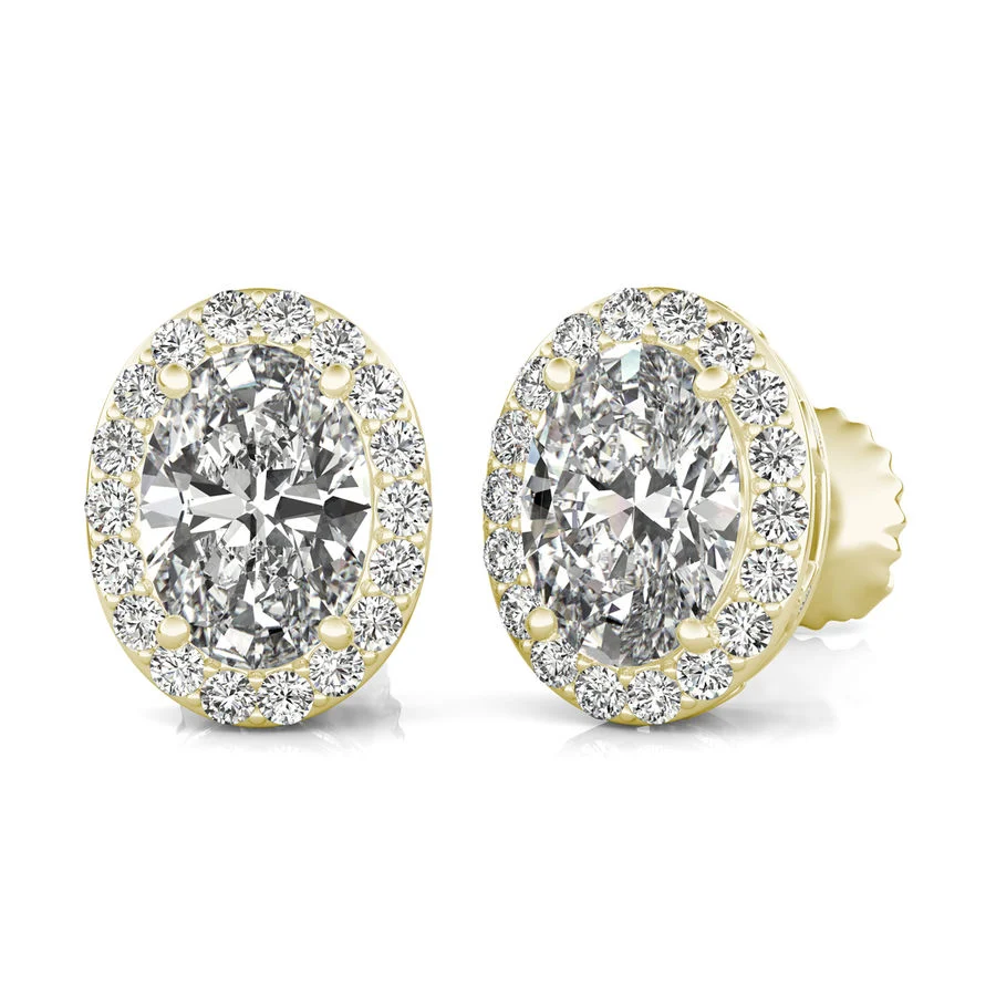 Halo Stud Earrings - Custom Builder - SKU 301300