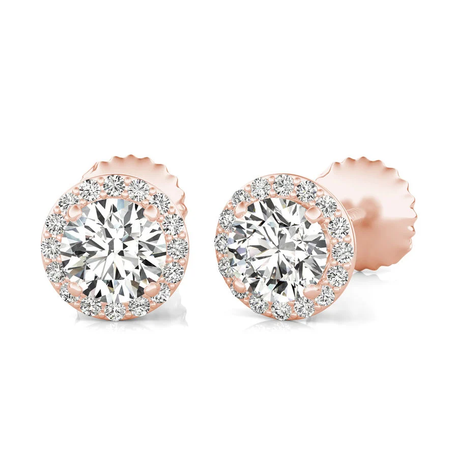 Halo Stud Earrings - Custom Builder - SKU 339300