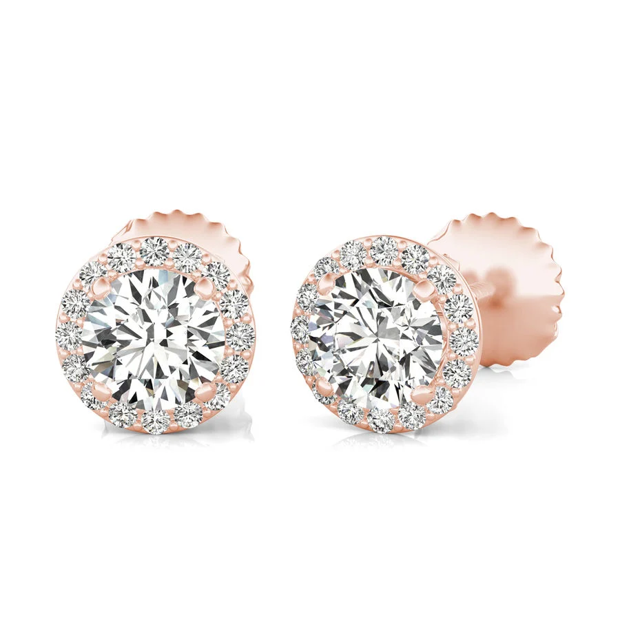 Halo Stud Earrings - Custom Builder - SKU 340500