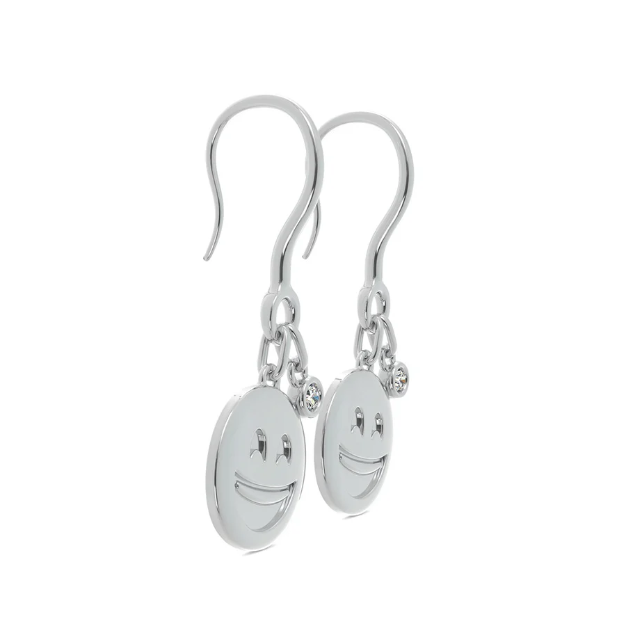 Happy Emoji Disc Earrings - Image 2