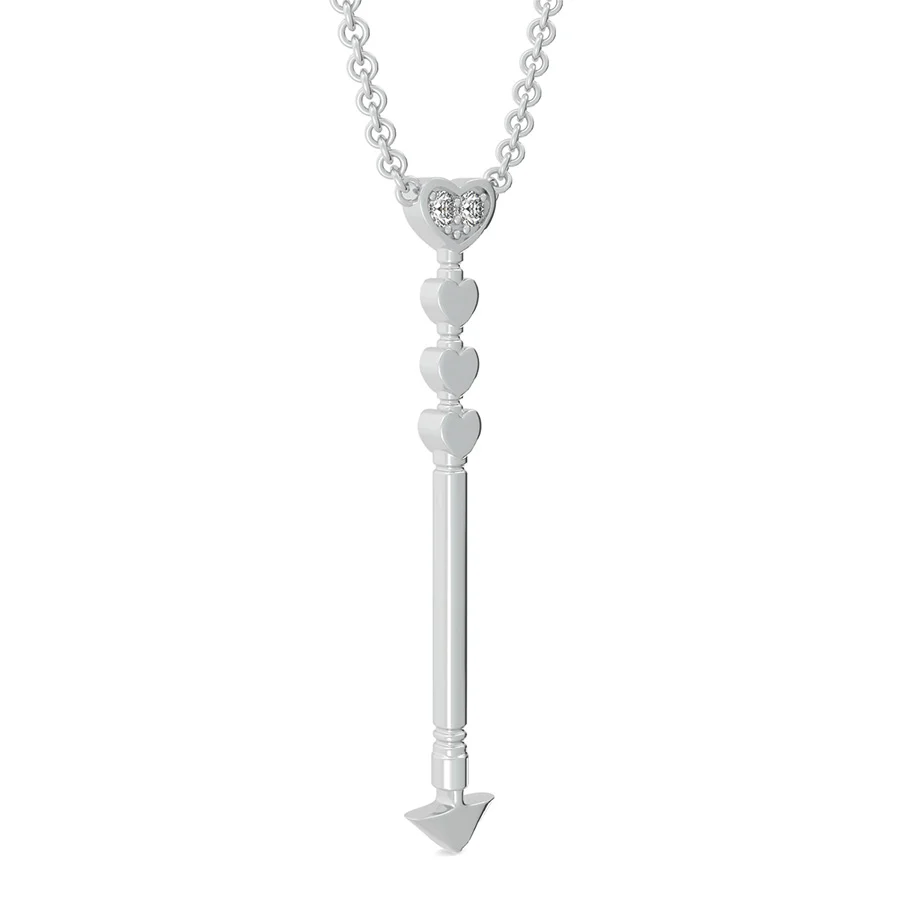 Heart Arrow Drop Pendant - Image 2