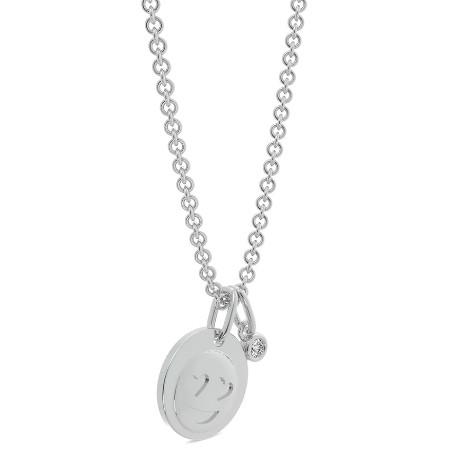 Heart Eyes Emoji Disc Pendant - Image 2