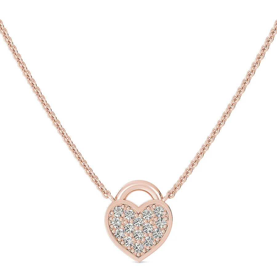 Heart Shape Lock Cluster Pendant - Custom Builder - SKU 30ty04
