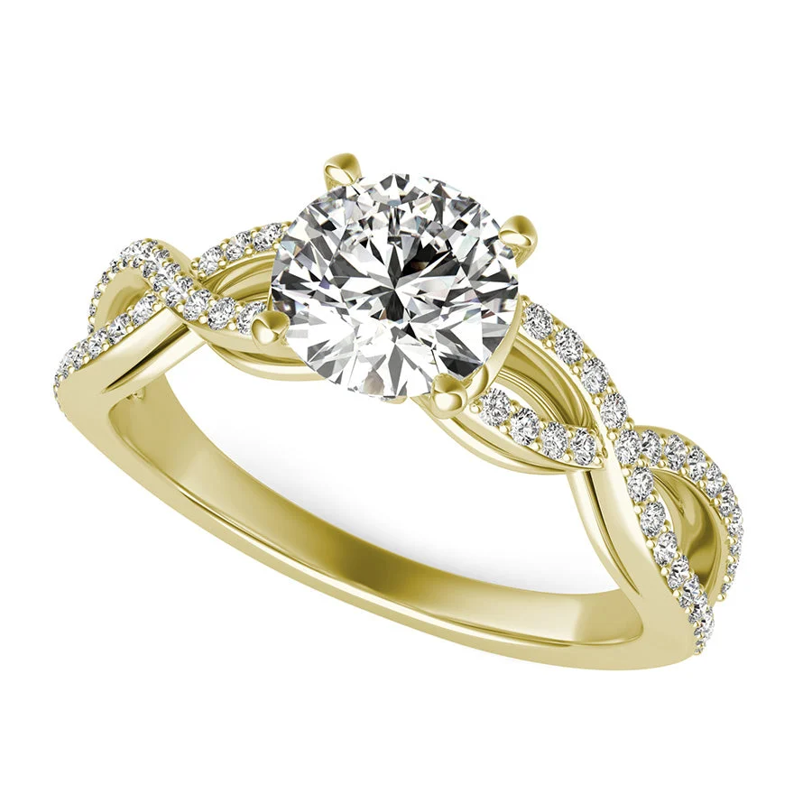 Infinity Twist Engagement Ring - Custom Builder - SKU 200025