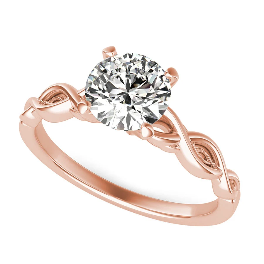 Infinity Twist Solitaire Engagement Ring - Custom Builder - SKU 400815