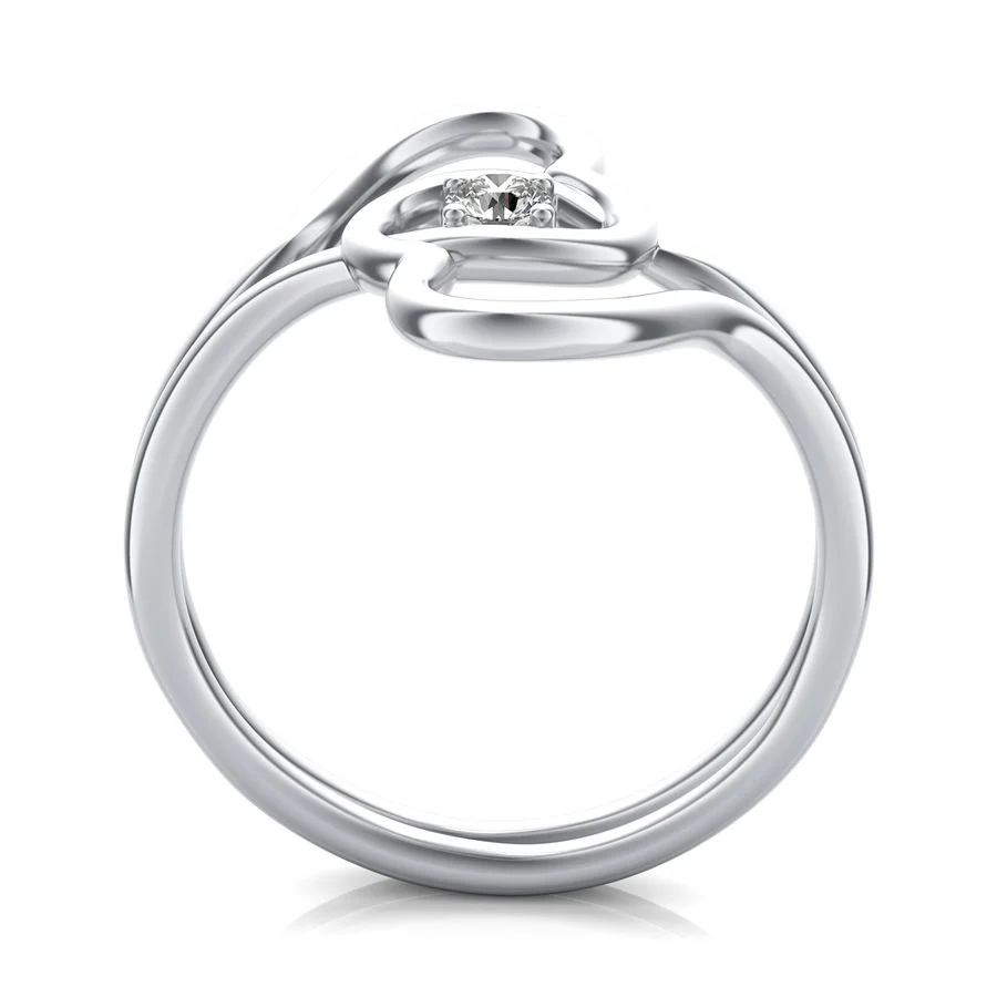 Intertwined Heart Fashion Ring - Image 2