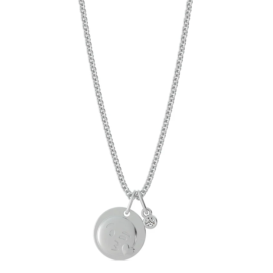 Kiss Emoji Disc Pendant