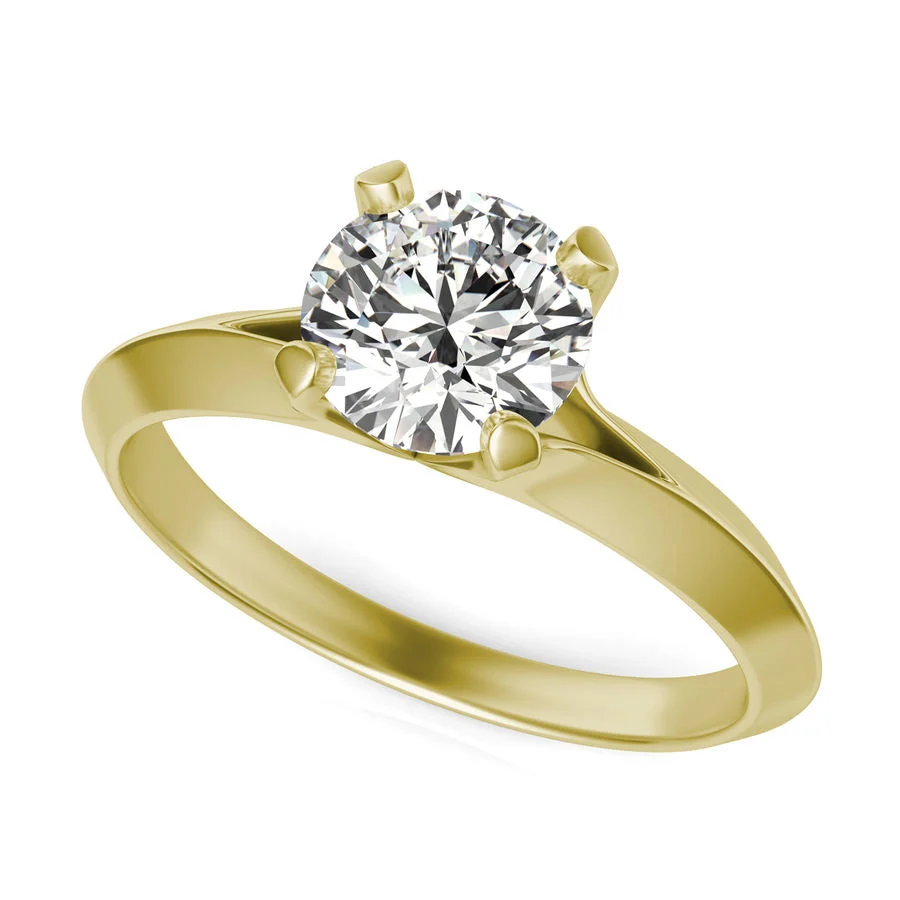 Knife Edge Solitaire Engagement Ring - Custom Builder - SKU 116900