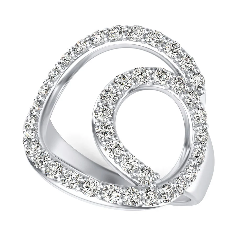 Large Circles Cocktail Ring