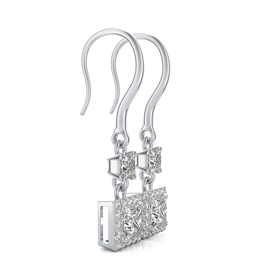 Lever Back Halo Earrings - Image 2