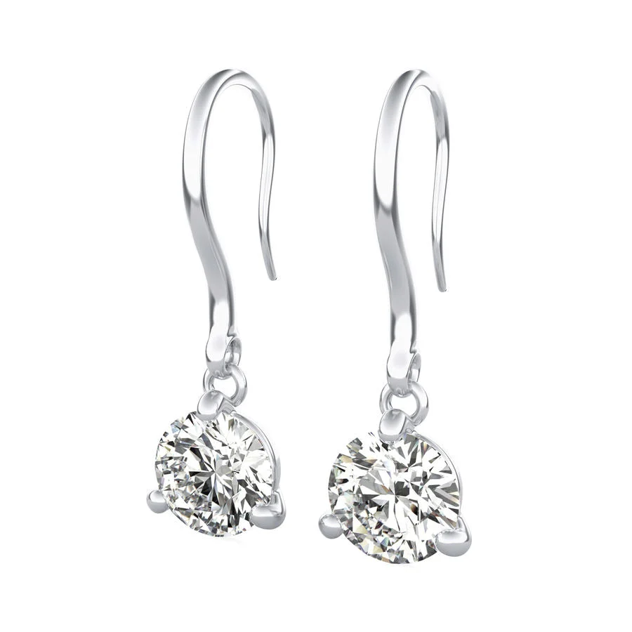 Lever Back Solitaire Earrings - Custom Builder - SKU 22110a