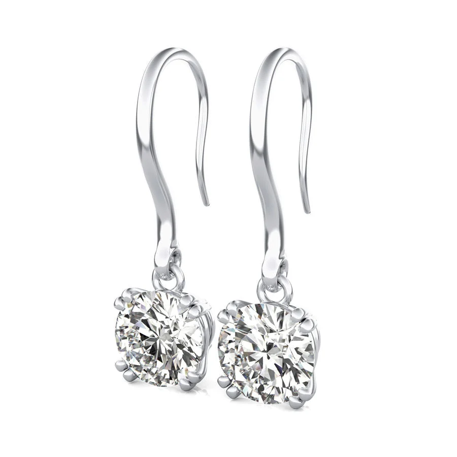 Leverback Classic Solitaire Earrings - Custom Builder - SKU 210700