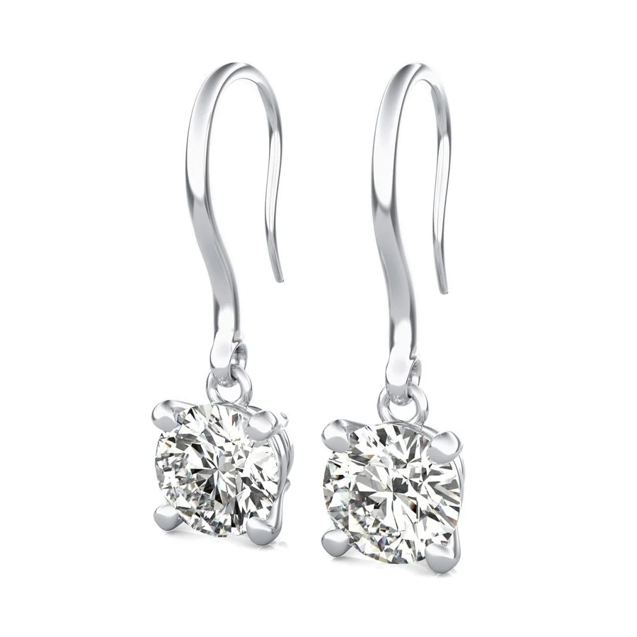 Leverback Solitaire Earrings - Custom Builder - SKU 221100