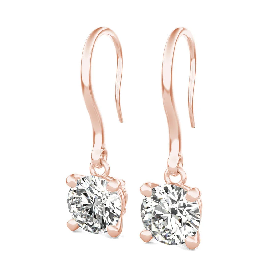 Leverback Solitaire Earrings - Custom Builder - SKU 221100