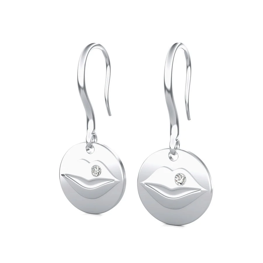 Lips Coin Earrings