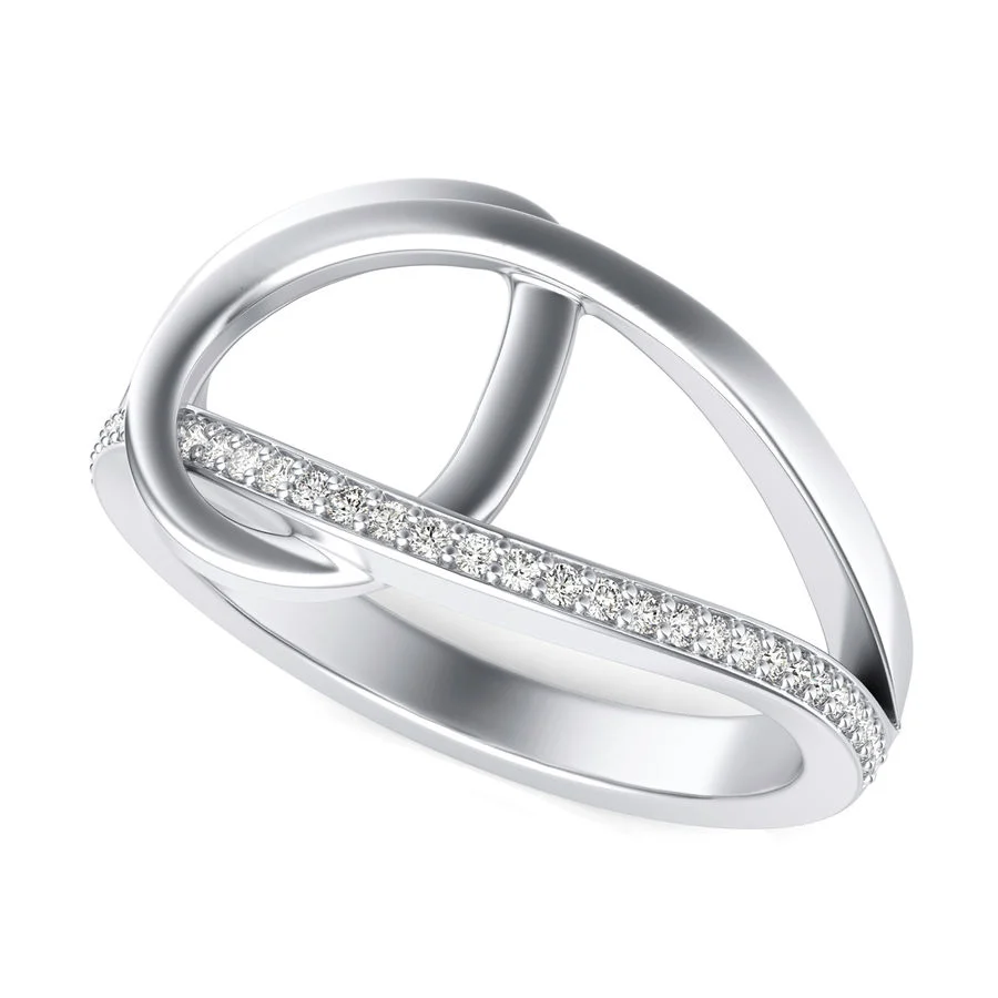 Looped Diamonds Fashion Ring