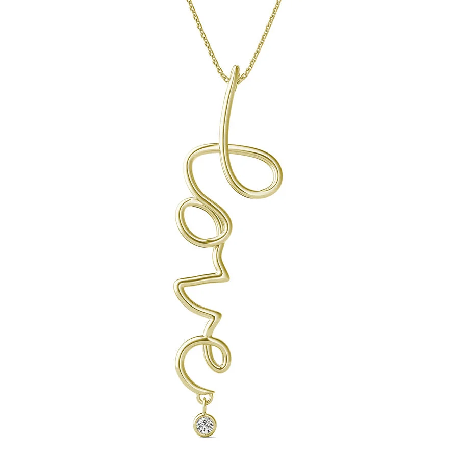 "Love" Drop Pendant - Custom Builder - SKU 201804